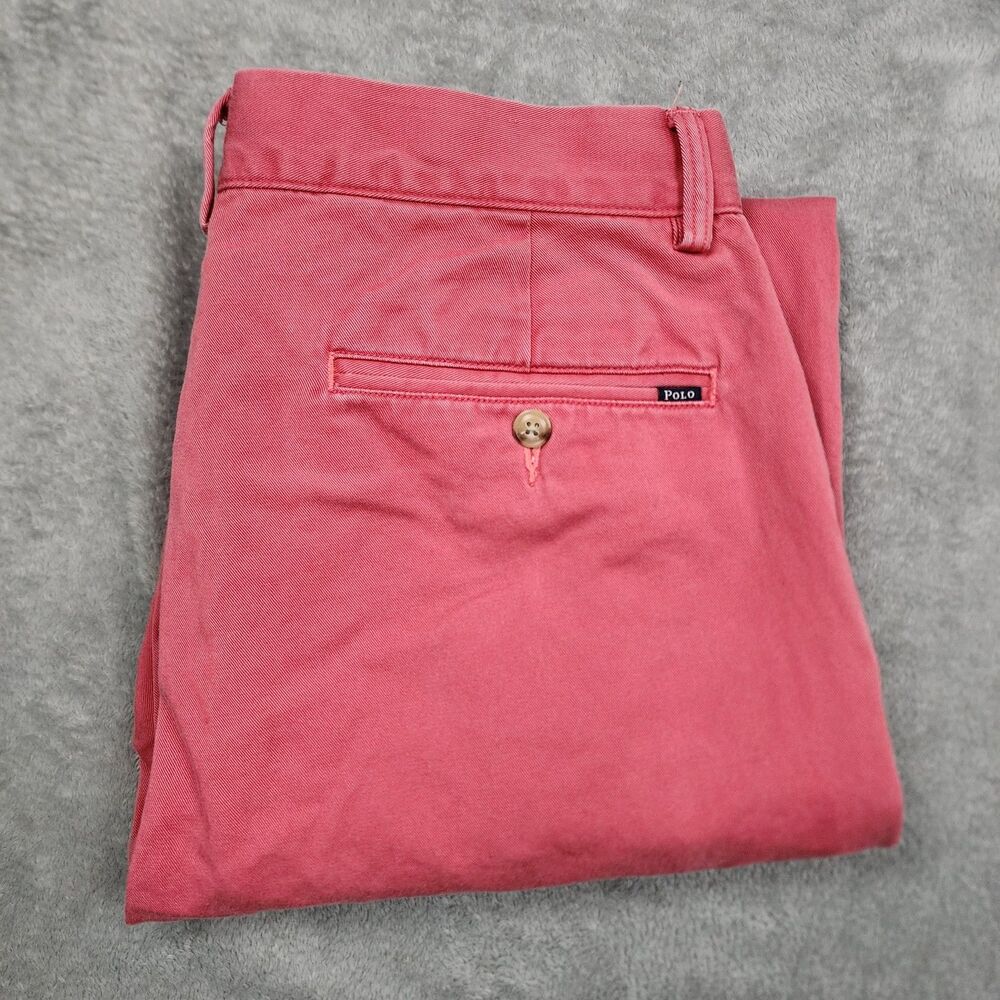Polo Ralph Lauren Pants 32x32 Pink Classic Fit Straight Leg Cotton Trousers